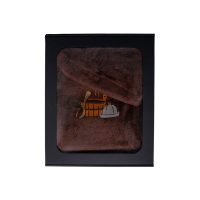 Dāvanu komplekts dāvanu kastītē VIŅAM. Vīriešu pirts cepure un priekšauts - BRŪNS