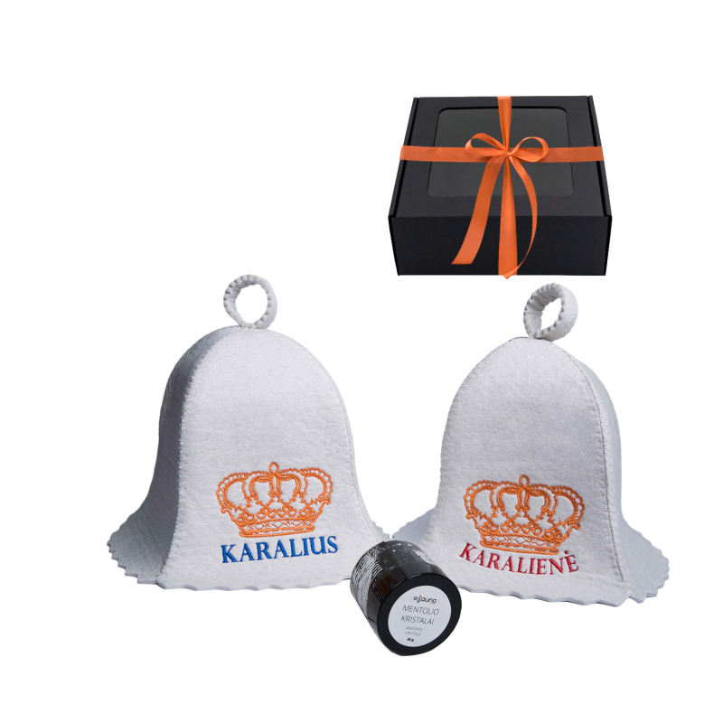 Dāvanu komplekts dāvanu kastītē LIGHT KINGS. Cepures un mentola kristāli