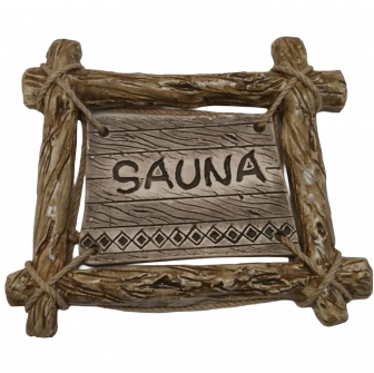 Durvju plāksne SAUNA ar atzarojuma rāmi