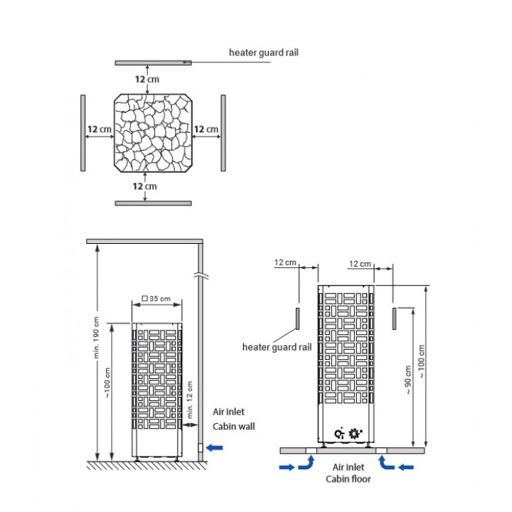 Elektriskā pirts sildītājs - EOS Edge Control, 9 kW