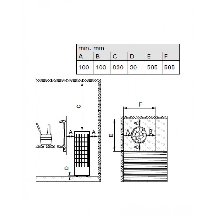 Elektriskā pirts krāsns - HARVIA Cilindro PC110E 10,8 kW