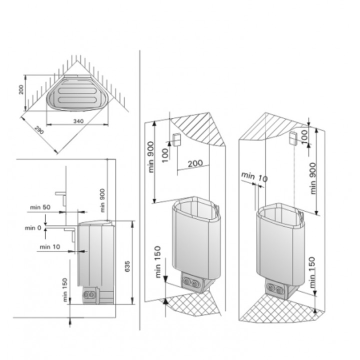 Elektriskā pirts krāsns - HARVIA Delta D23 2,3 kW