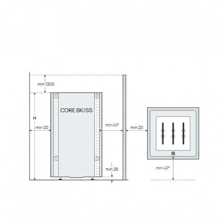 Elektriskā pirts krāsns - HUUM CORE BK, 6.0, termoapse