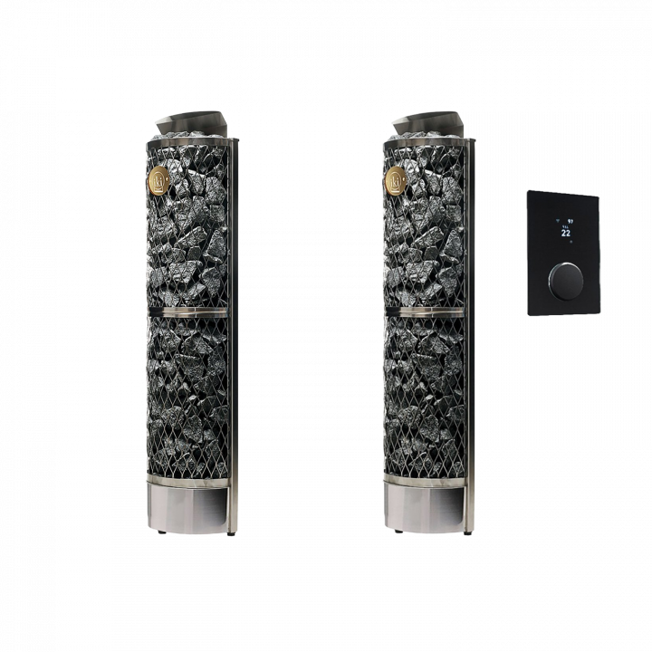 Elektriskā pirts krāsns - IKI WALL 7,6 kW, ar UKU GB WIFI vadības paneli