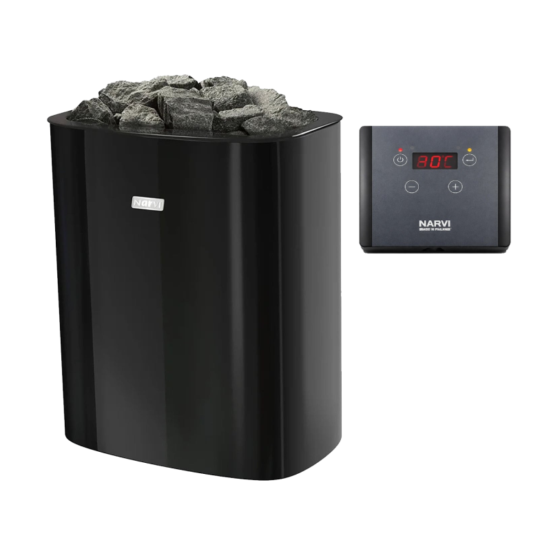 Elektriskā pirts sildītājs - NARVI NC Electric, melna 6 kW
