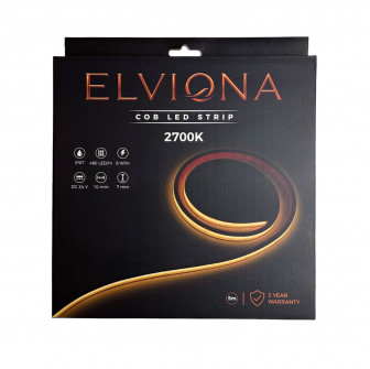Elviona COB LED pirts lente, 2700 K, 5 m