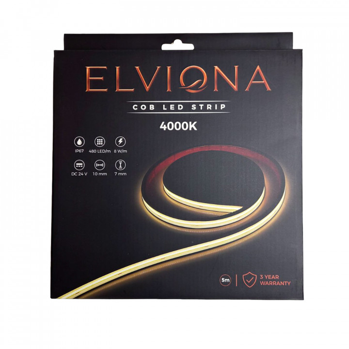 Elviona COB LED pirts lente, 4000 K, 5 m