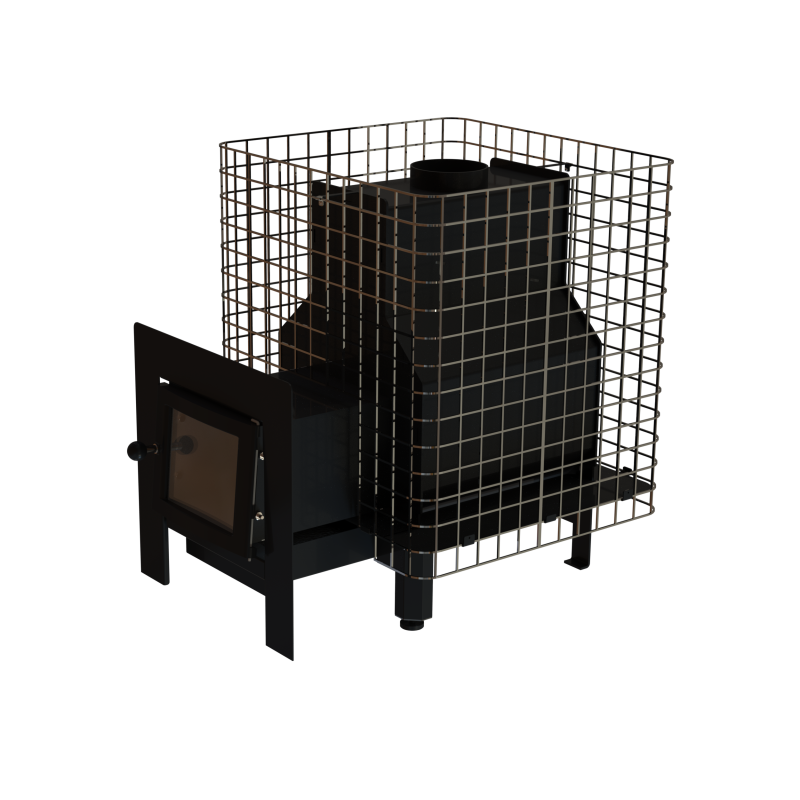 Malkas pirts krāsns - VILPRA FORNAX-14-NL-V ar ārējo kurtuvi