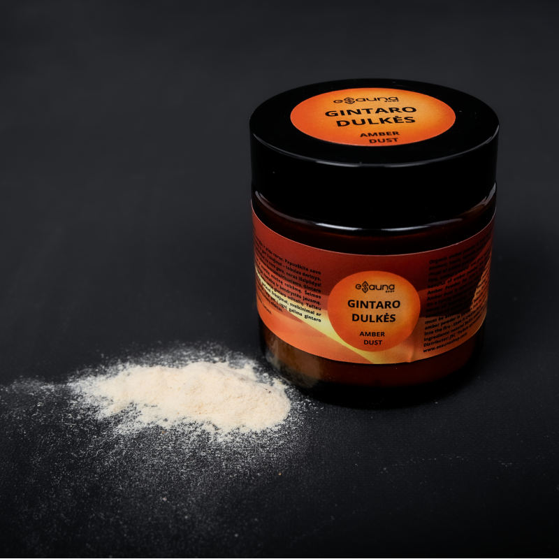 20 grami dabīgā Baltijas dzintara pulvera putekļi kāzām vai ģimenes svinībām