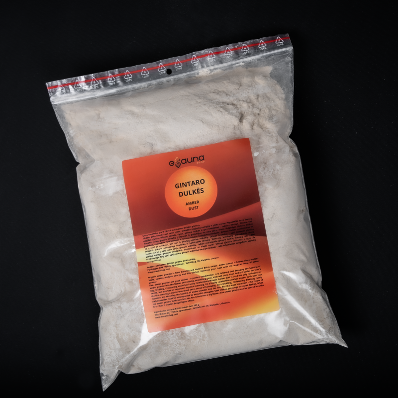 500 grami dabīgā Baltijas dzintara pulvera putekļi kāzām vai ģimenes svinībām