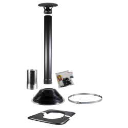 HARVIA 1500 melns skursteņa komplekts mucveida pirts kabīnēm 