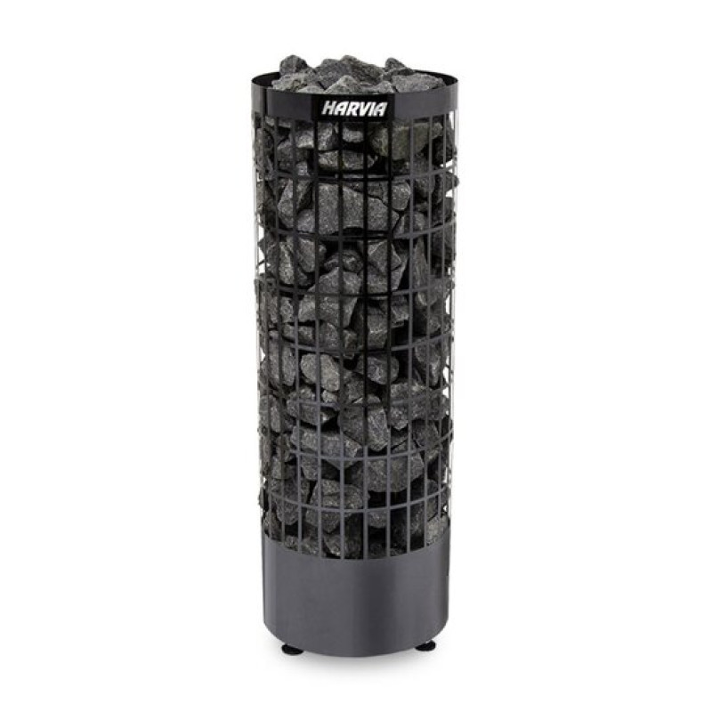 Elektriskā pirts krāsns - HARVIA Cilindro Black Steel PC70E 6,8 kW