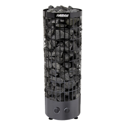 Elektriskā pirts krāsns - HARVIA Cilindro Black Steel PC90 9 kW