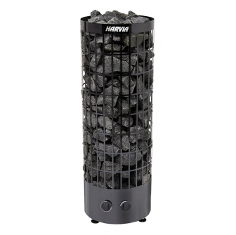 Elektriskā pirts krāsns - HARVIA Cilindro Black Steel PC90 9 kW