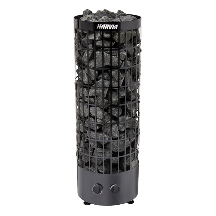 Elektriskā pirts krāsns - HARVIA Cilindro Black Steel PC90 9 kW
