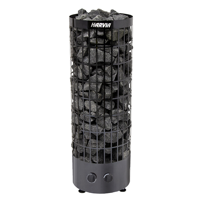 Elektriskā pirts krāsns - HARVIA Cilindro Black Steel PC70 6,8 kW