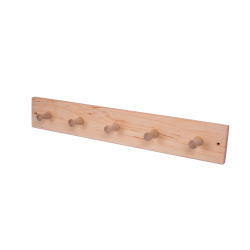 Alkšņa koka pakaramais ar 5 āķiem 