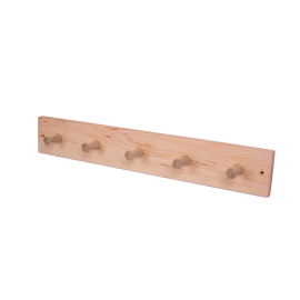 Alkšņa koka pakaramais ar 5 āķiem 