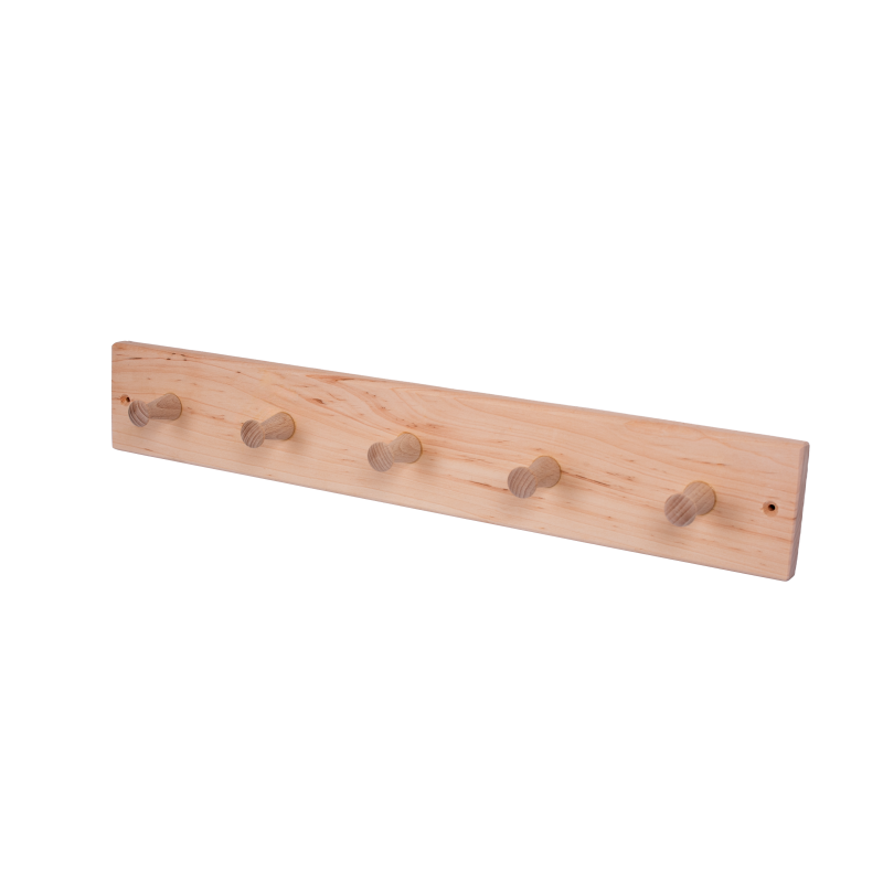 Alkšņa koka pakaramais ar 5 āķiem