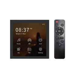 Skārienekrāna BT sienas stiprinājuma pastiprinātājs mājas stereo audio pastiprinātājs B4, melns 