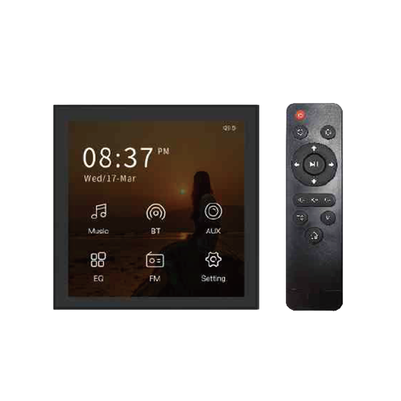 Skārienekrāna BT sienas stiprinājuma pastiprinātājs mājas stereo audio pastiprinātājs B4, melns