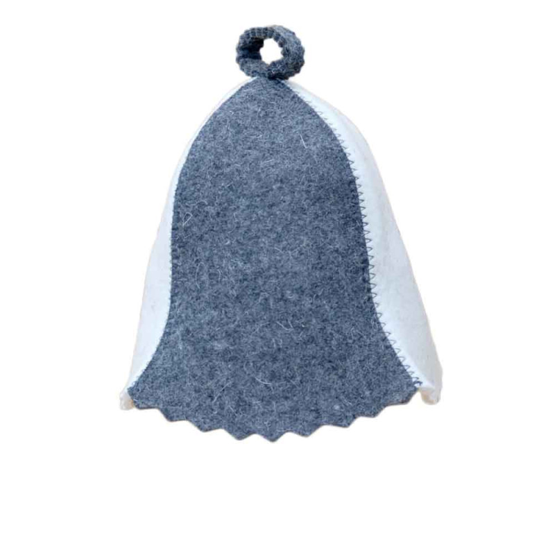 Pirts cepure - balta, pelēka