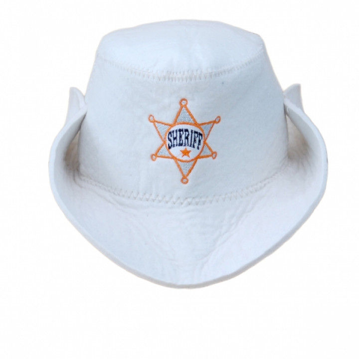 Pirts cepure - Sheriff, balta