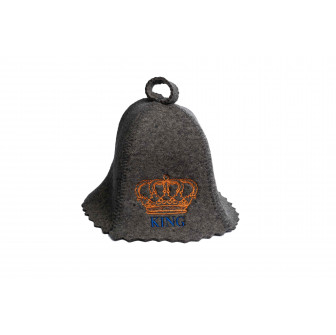 Pirts cepure - KING, pelēka