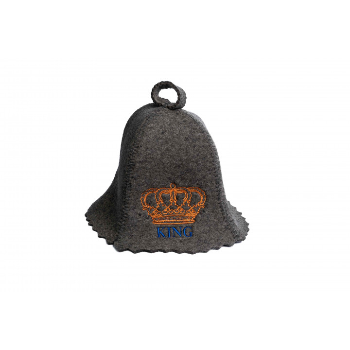Pirts cepure - KING, pelēka