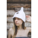 Kokvilnas pirts cepure - BALTA - 1