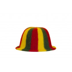 Pirts cepure - Svītraina, dzeltena, zaļa, sarkana 