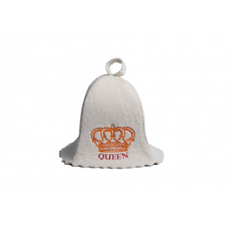 Pirts cepure - QUEEN, balta