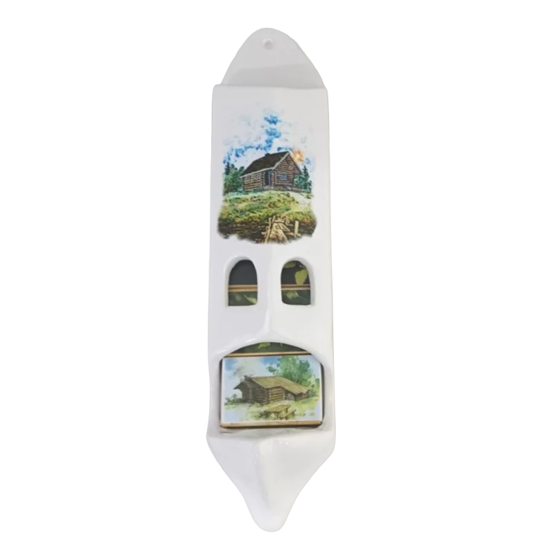 Keramikas sērkociņu kastītes turētājs ar 5 sērkociņu kastītēm