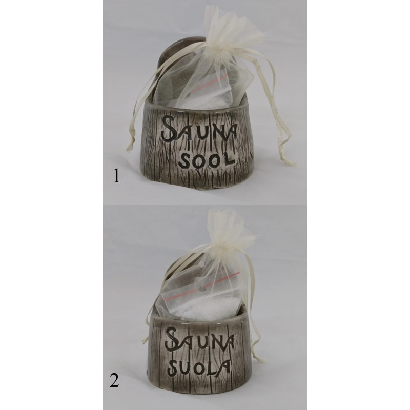 Keramikas sāls trauks pirtij - tumšs 120