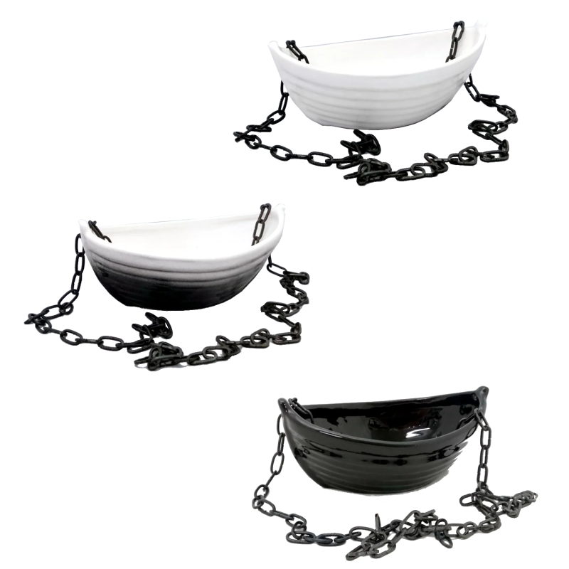 Keramikas trauks smaržām - laiva ar ķēdi