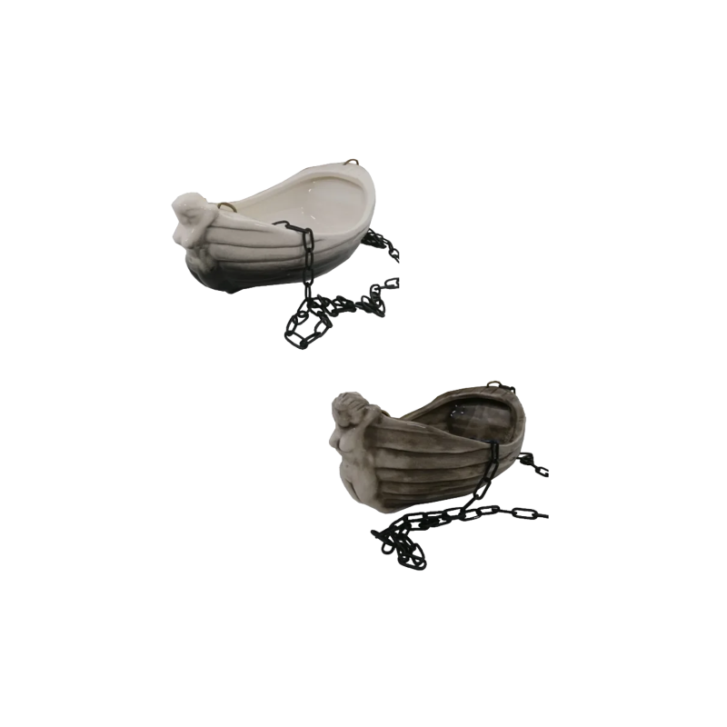 Keramikas trauks smaržām - laiviņa ar meiteni