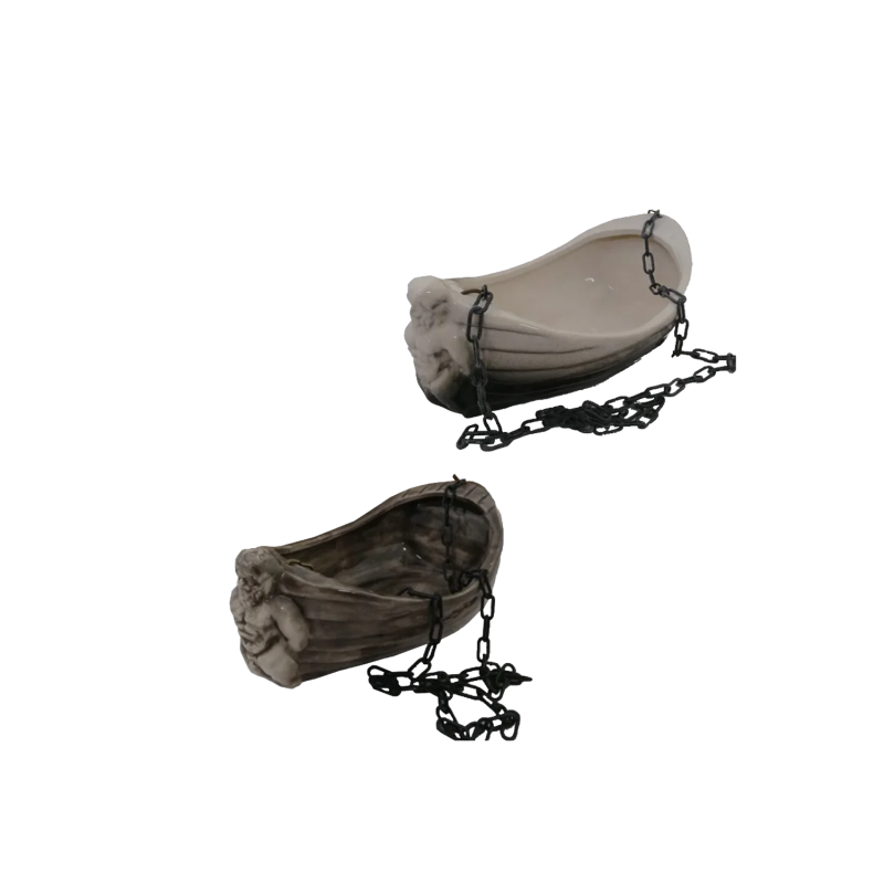 Keramikas trauks smaržām - laiva ar Poseidonu