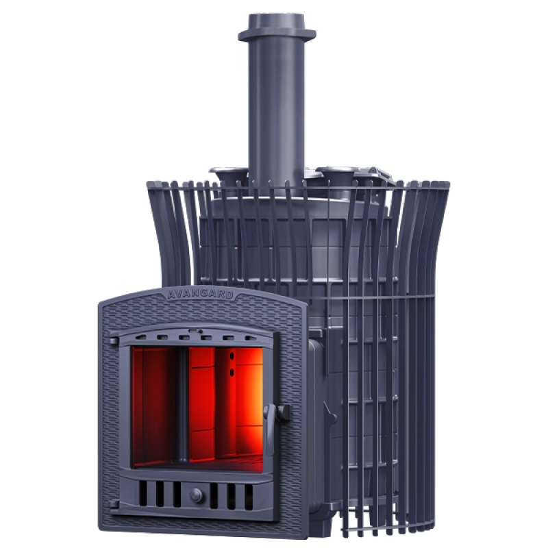 Malkas pirts krāsns GEFEST - Avangard ZK Uragan 25 (P2) tulpju režģī