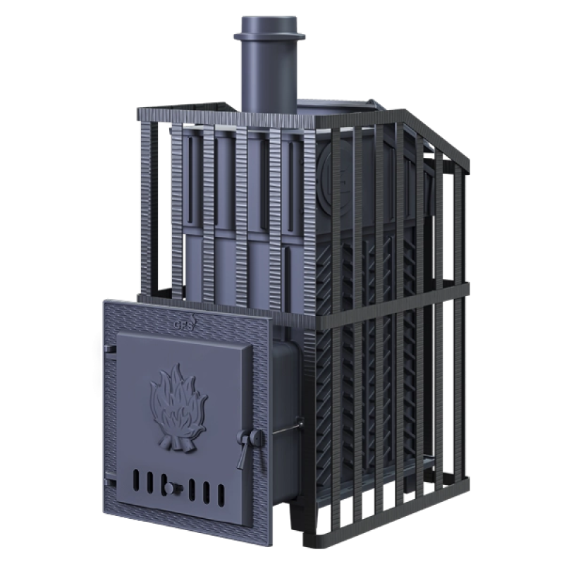 Malkas pirts krāsns GEFEST - GFS ZK Uragan 30 ar režģi