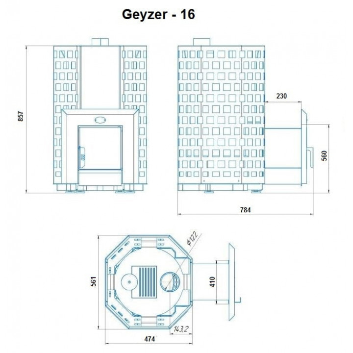 Malkas pirts krāsns - NOVA GEYZER 16