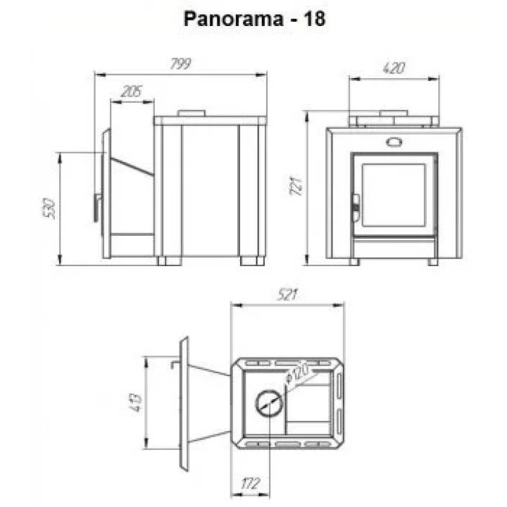 Malkas pirts krāsns - NOVA PANORAMA 18