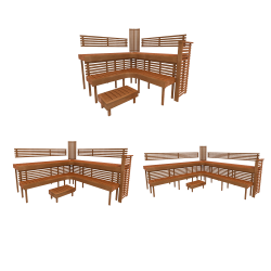 Modulārais pirts sols PREMIUM, termo apses koks 