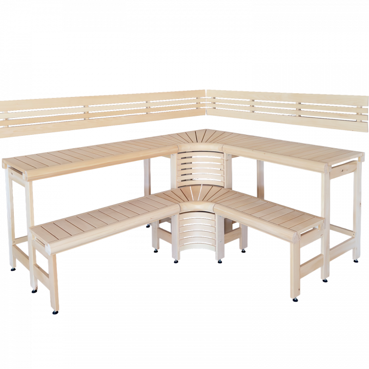 Modulāri pirts soliņi ar “Sun Corner” dizainu 1823 × 2146 mm