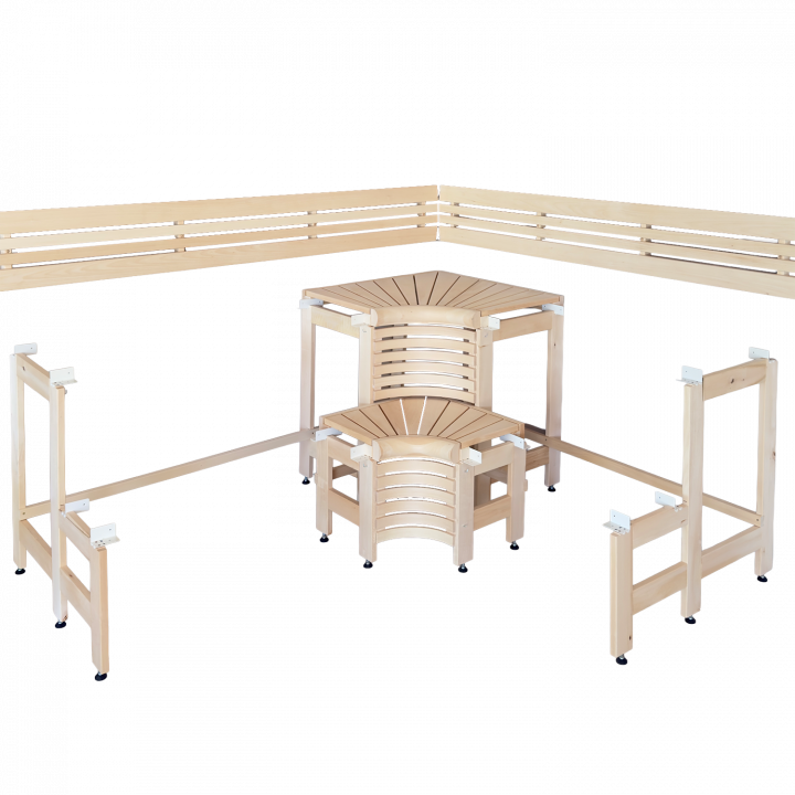 Modulāri pirts soliņi ar “Sun Corner” dizainu 1823 × 2146 mm
