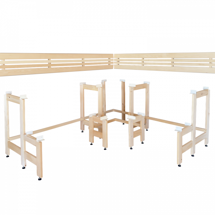 Modulāri pirts soliņi ar “Sun Corner” dizainu 1823 × 2146 mm