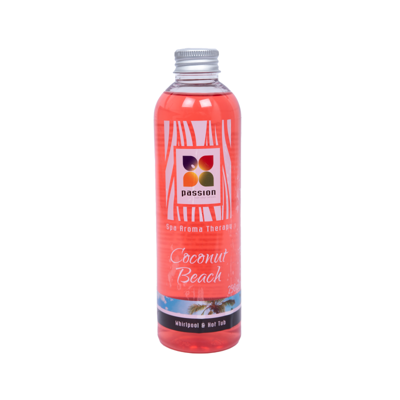 PASSION aromterapijas aromāts burbuļvannām un burbuļvannām, Kokosriekstu pludmale 250 ml PASSION aromterapijas aromāts burbuļvannām un burbuļvannām, Kokosriekstu pludmale 250 ml