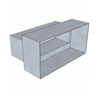 Ventilācijas izvads, 160x80 mm