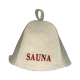Pirts cepure - SAUNA, ar sarkanu uzrakstu