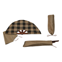 Pirts ventilators, tumši rūtains materiāls