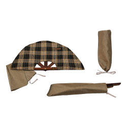 Pirts ventilators, tumši rūtains materiāls 